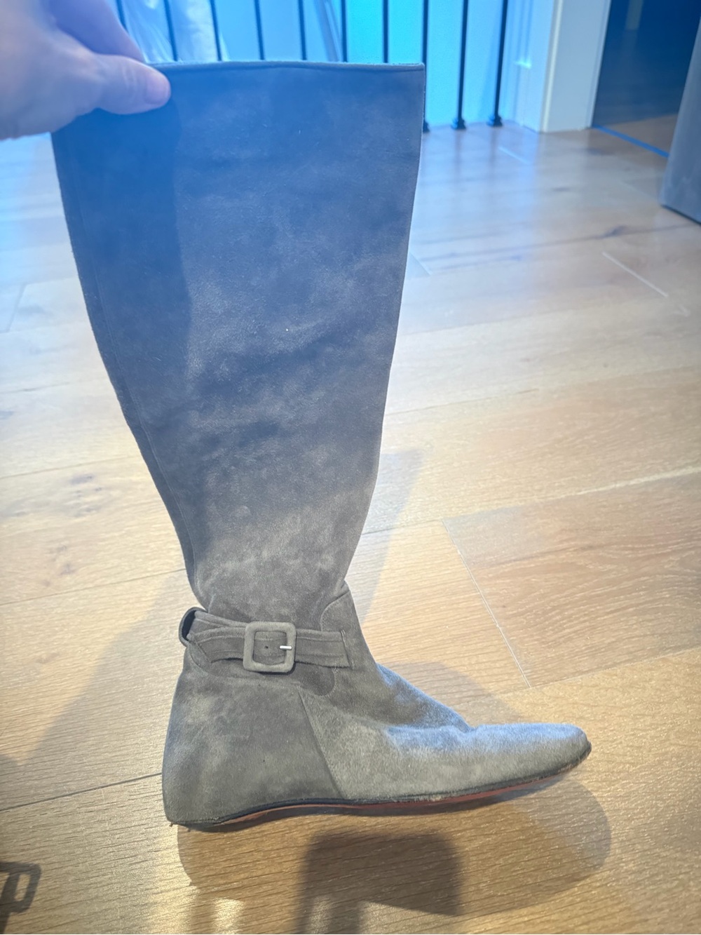 Christian Loubatin Women's Suede Boot - Gray